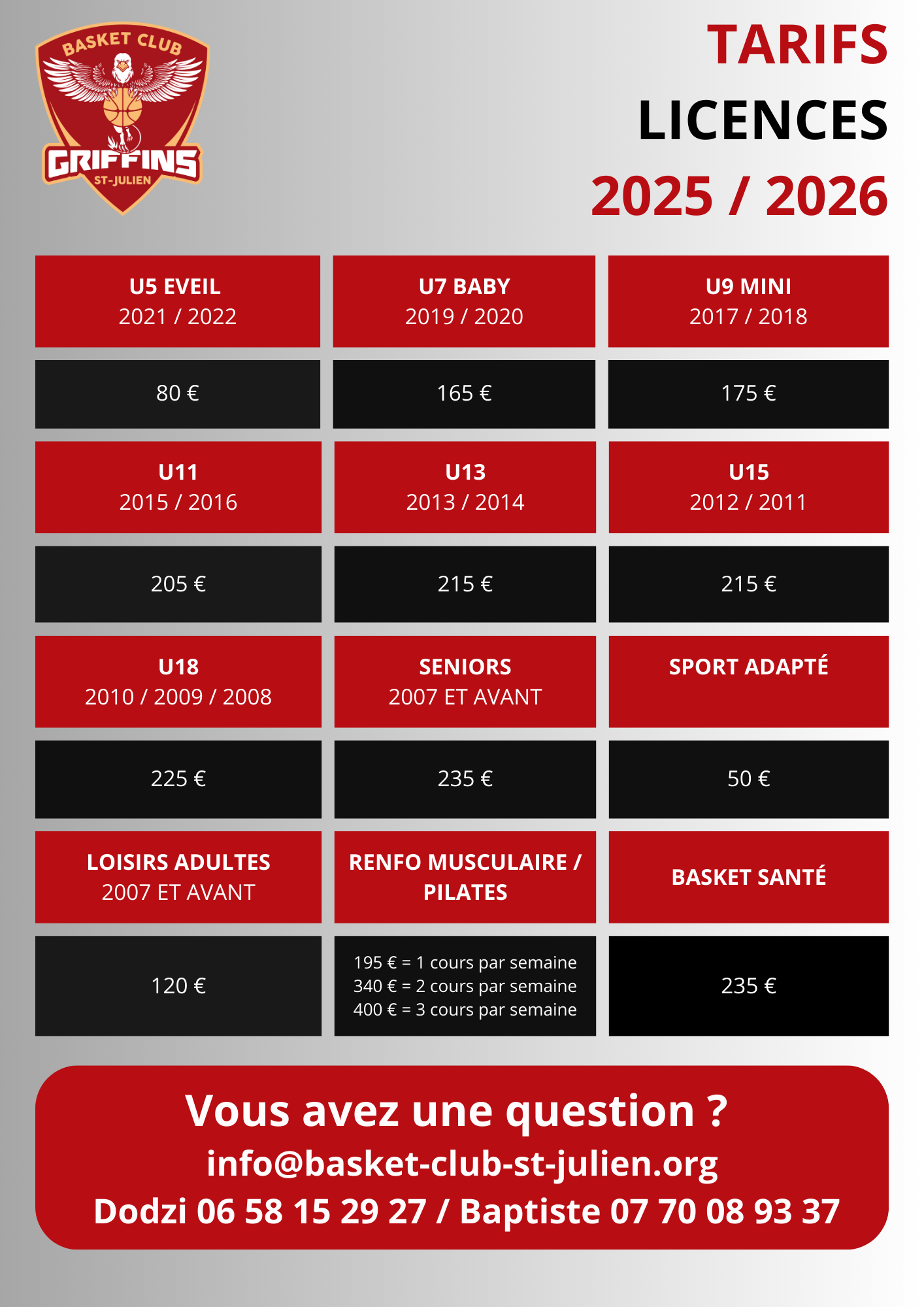 TARIFS LICENCES 2025_2026